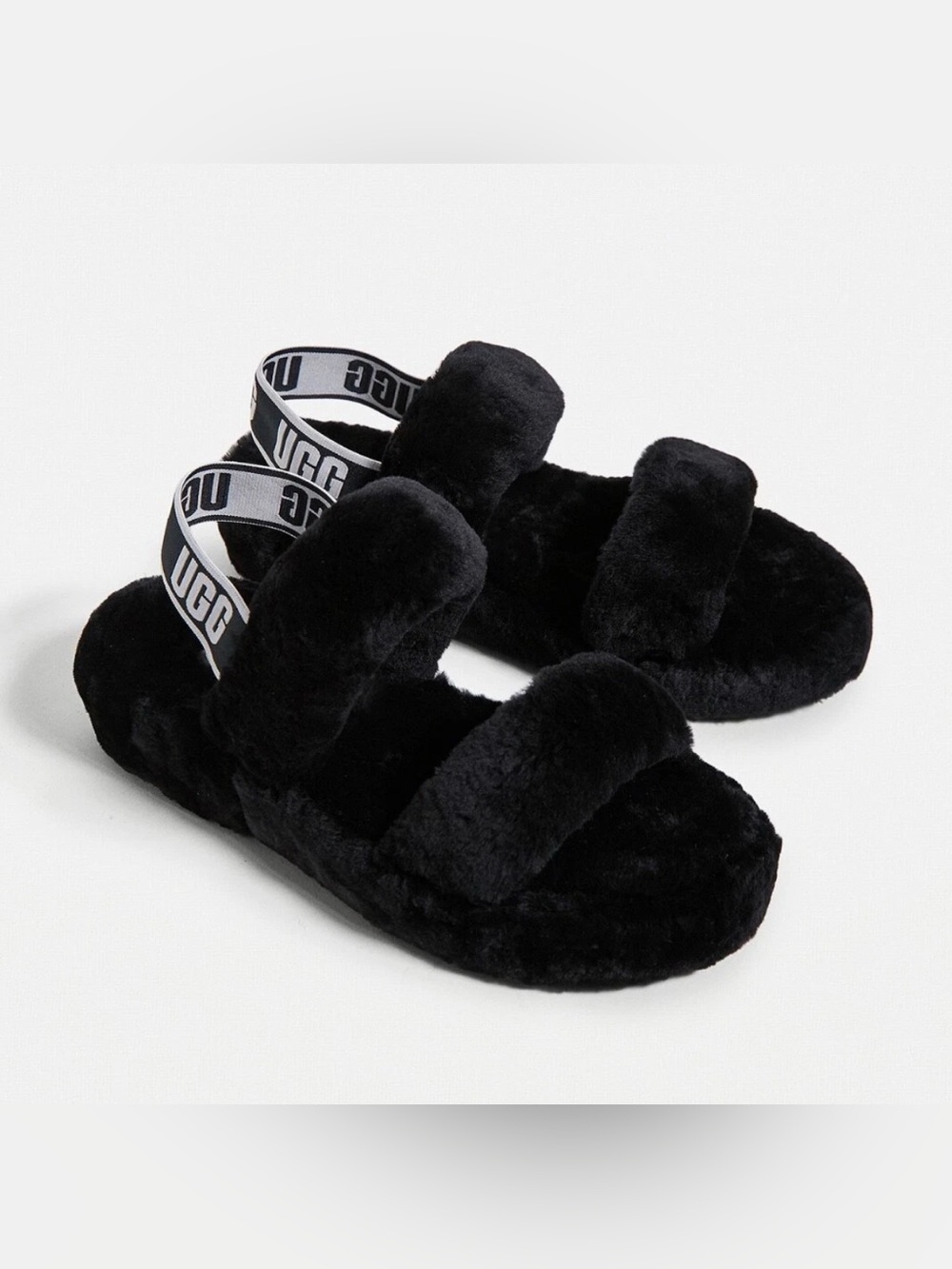 UGG Oh Yeah Soft Slide Sandals Size 8 Black MSRP: $100 Comfort Slippers